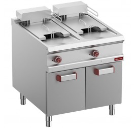 2x20 literes Diamond álló, elektromos olajsütő leeresztőcsappal